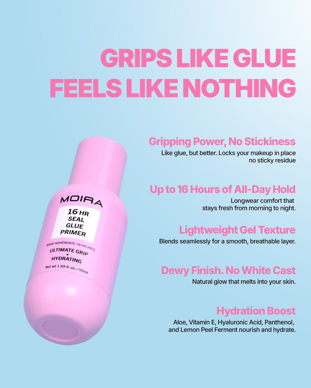 MOIRA 16hr Seal Glue Primer / 3pcs Box