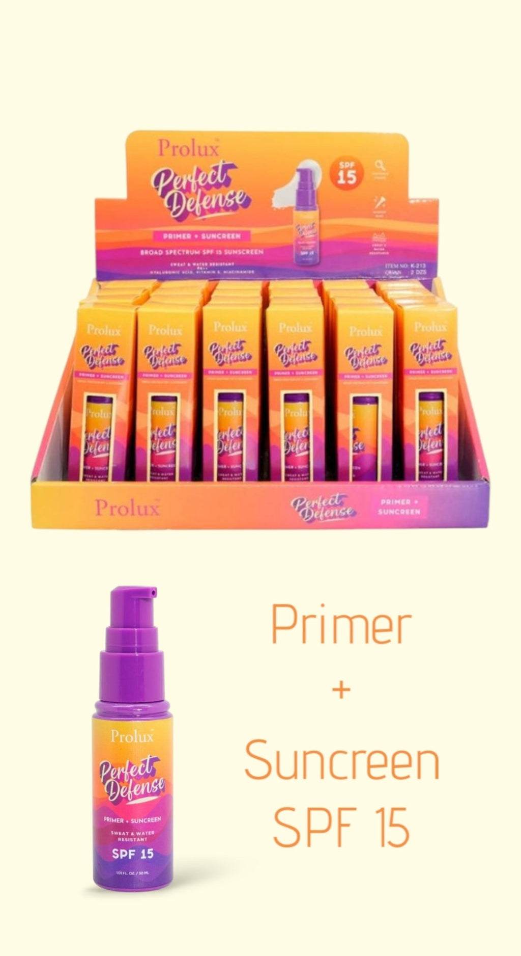 PROLUX Perfect Defense Primer + Suncreen SPF 15 | 24pcs Display