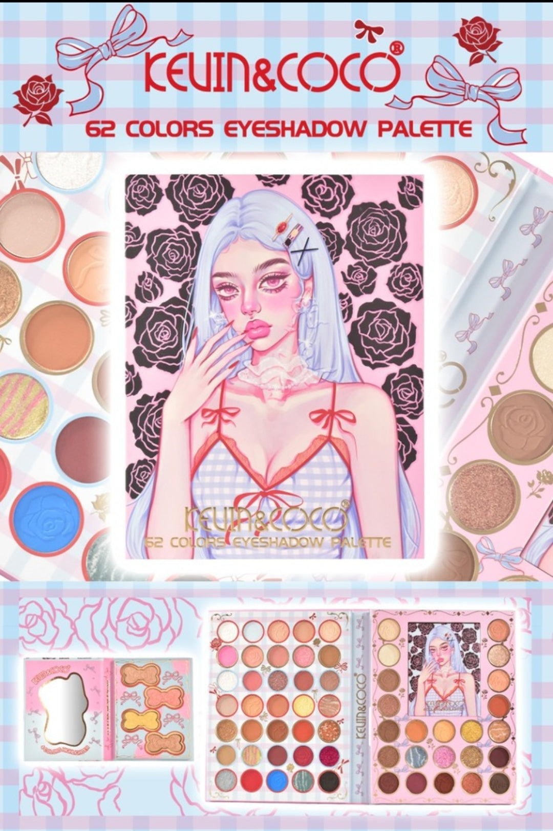 KEVIN&COCO 62 Color Eyeshadow Palette