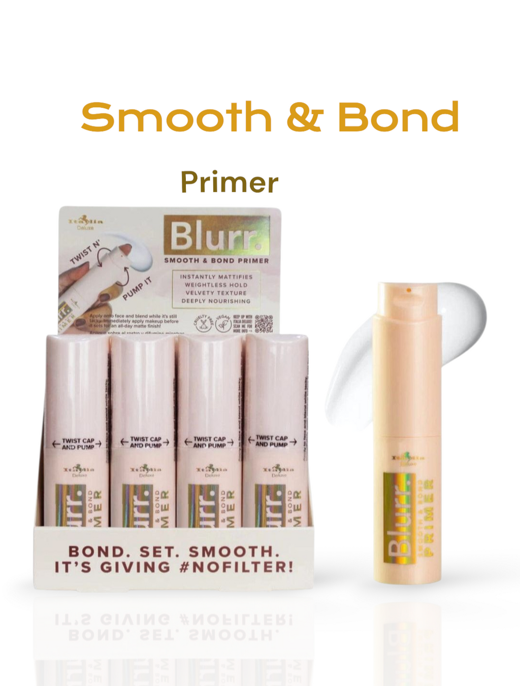 ITALIA DELUXE Blurr Smooth & Bond Primer / 12pcs Display