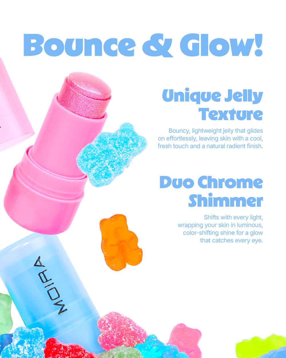 MOIRA Icy Glow Jelly Stick / 3pcs pack