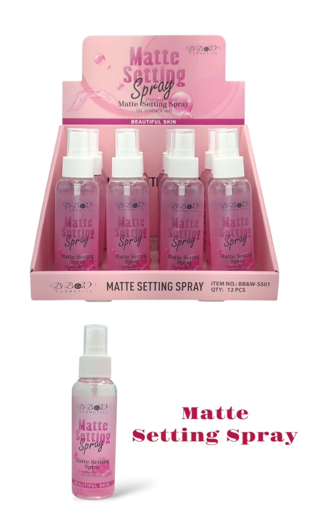 BB&W Matte Setting Spray | 12pcs Display