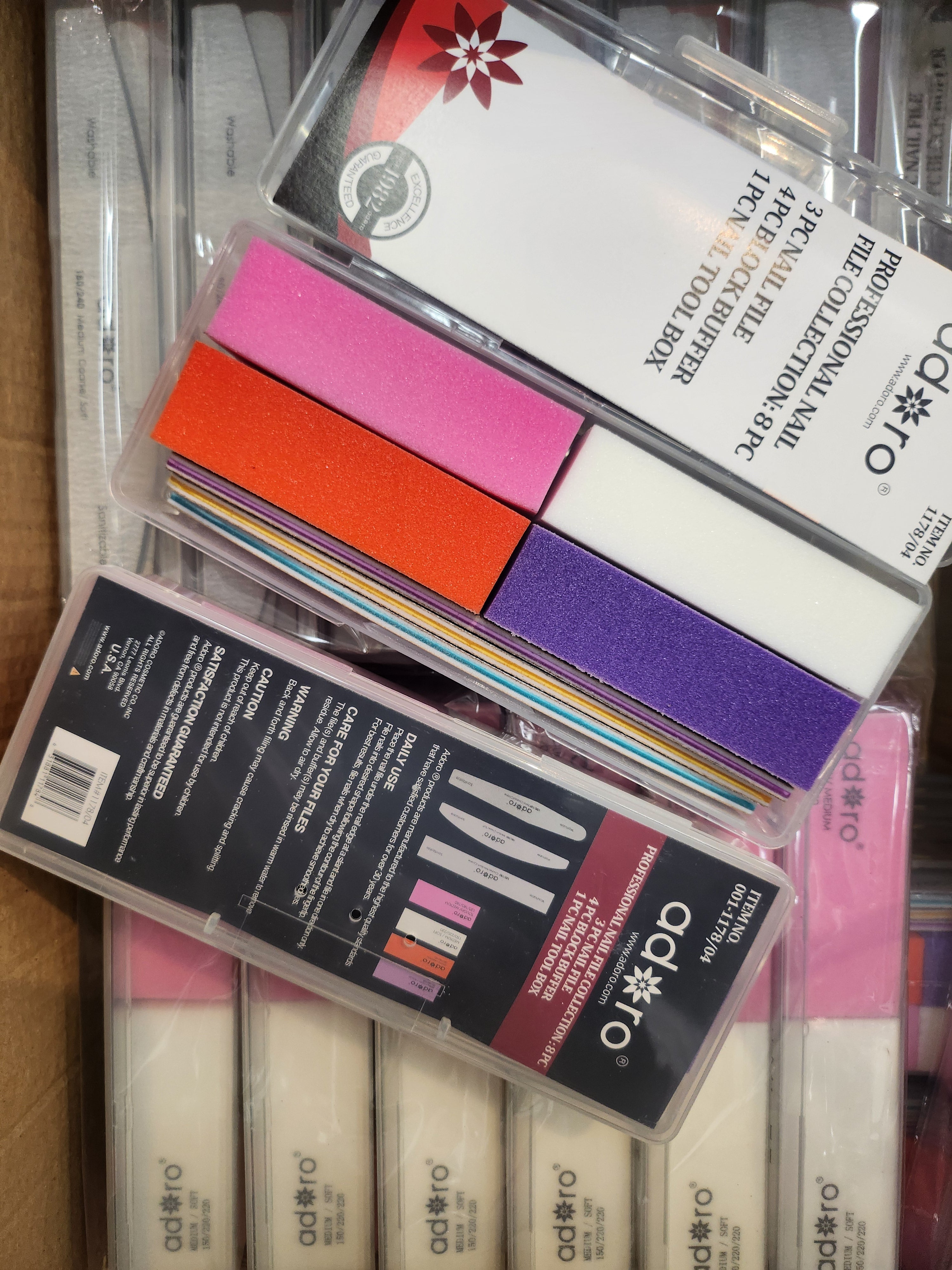 ADORO Professional Nail File Collection 8pc / 6 set pack