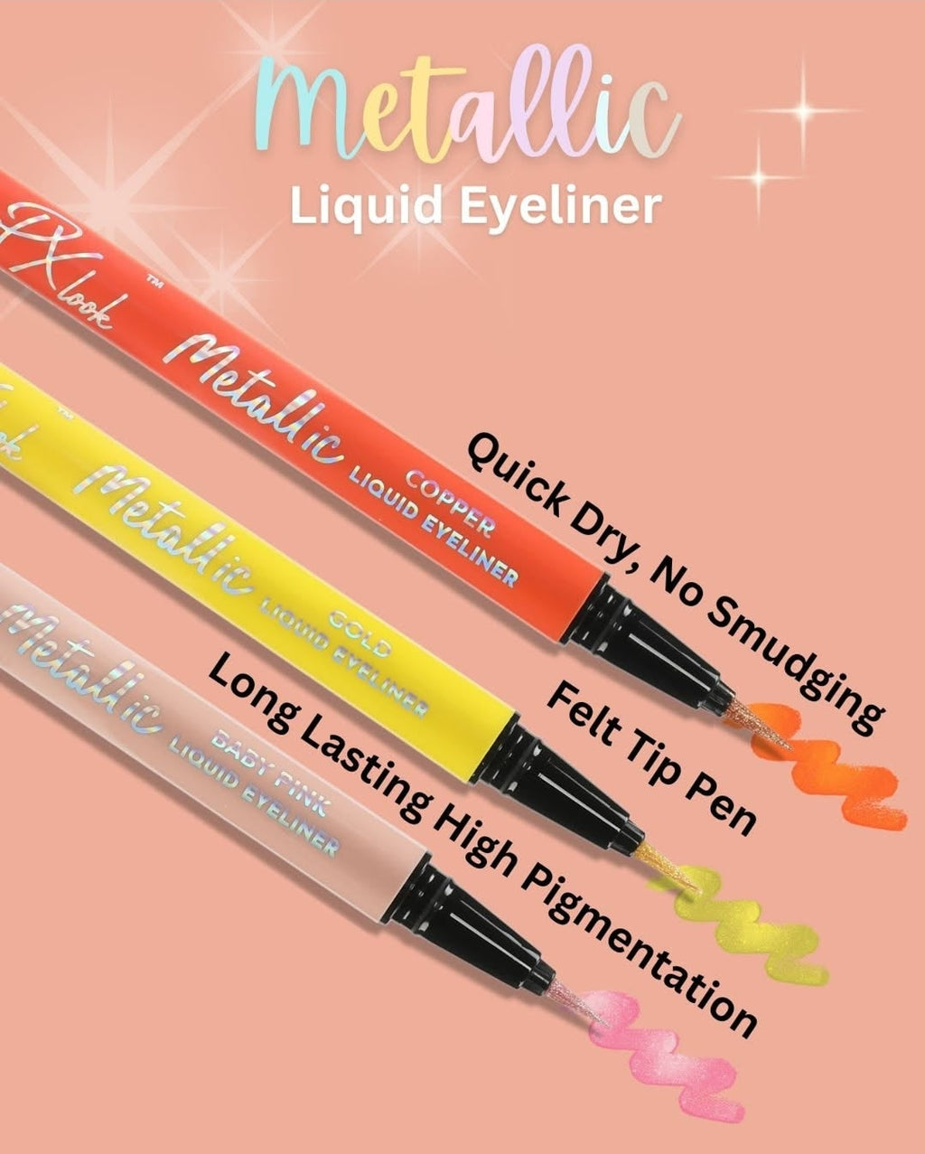 Px Look Color Metallic Liquid Eyeliner | 36pcs Display