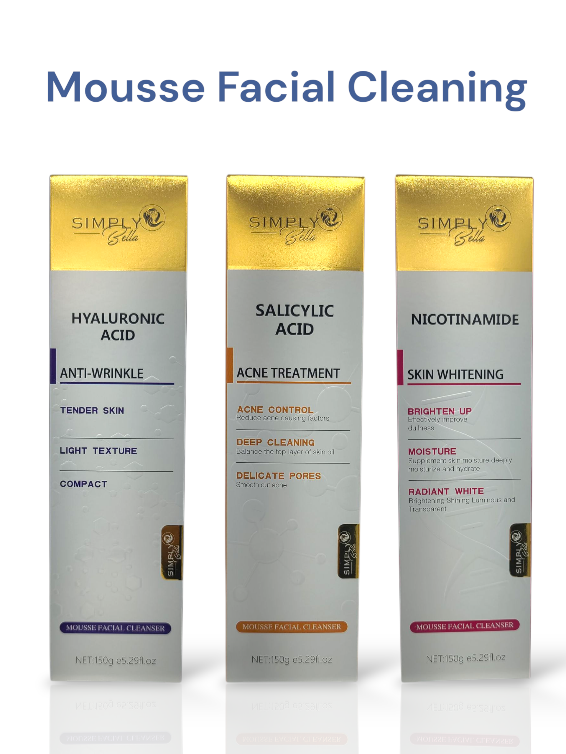 SIMPLY BELLA Nicotinamide Facial Cleanser - Skin Whitening 5.29oz