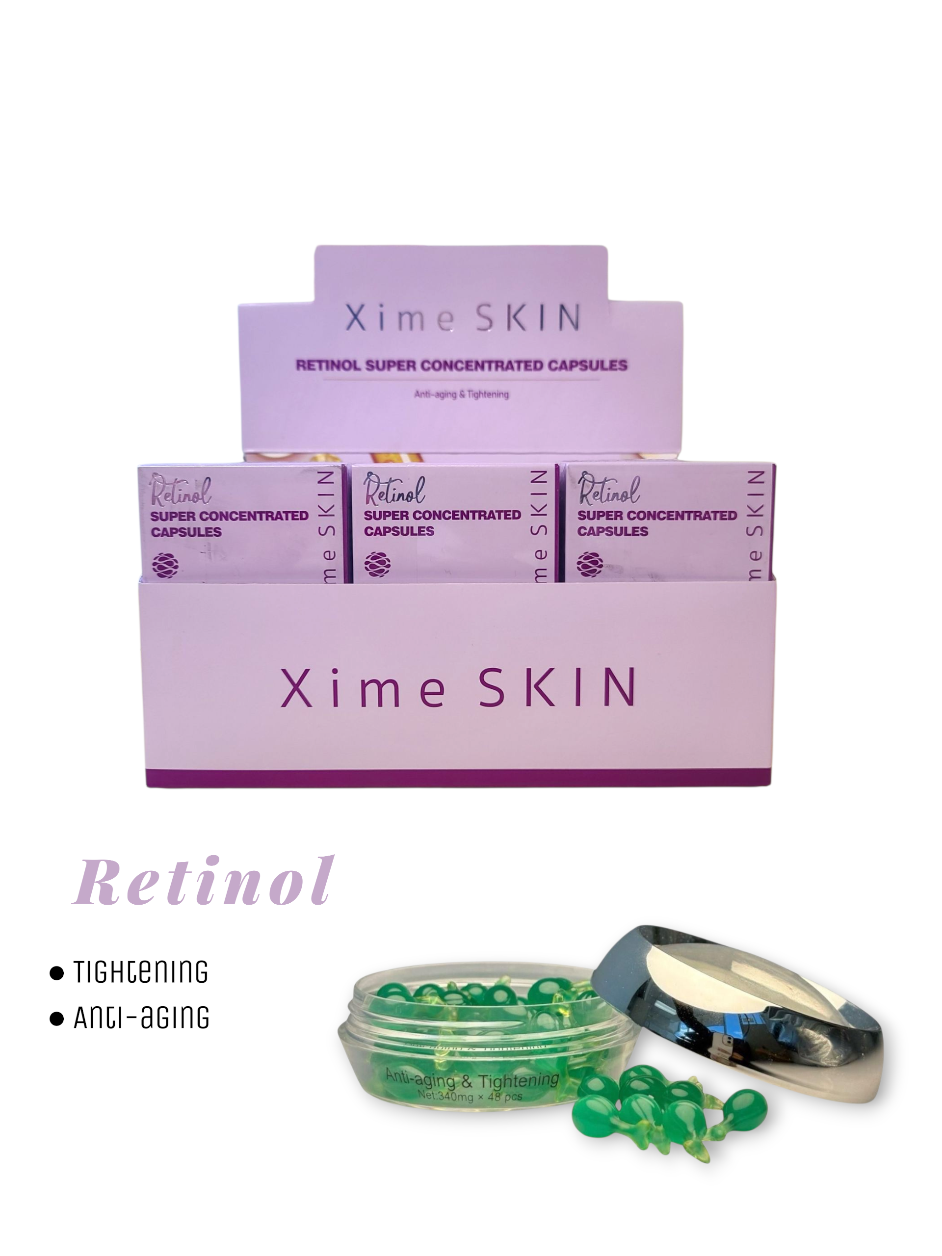 XIME SKIN Retinol Super Concentrated Capsules 340mg / 12pcs Display