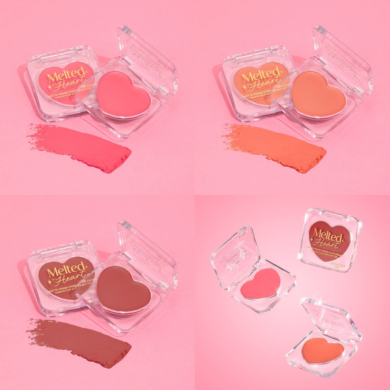 AMORUS Melted Heart Matte Finish Cheek & Lip Cream / 36pcs Display  + Tester free