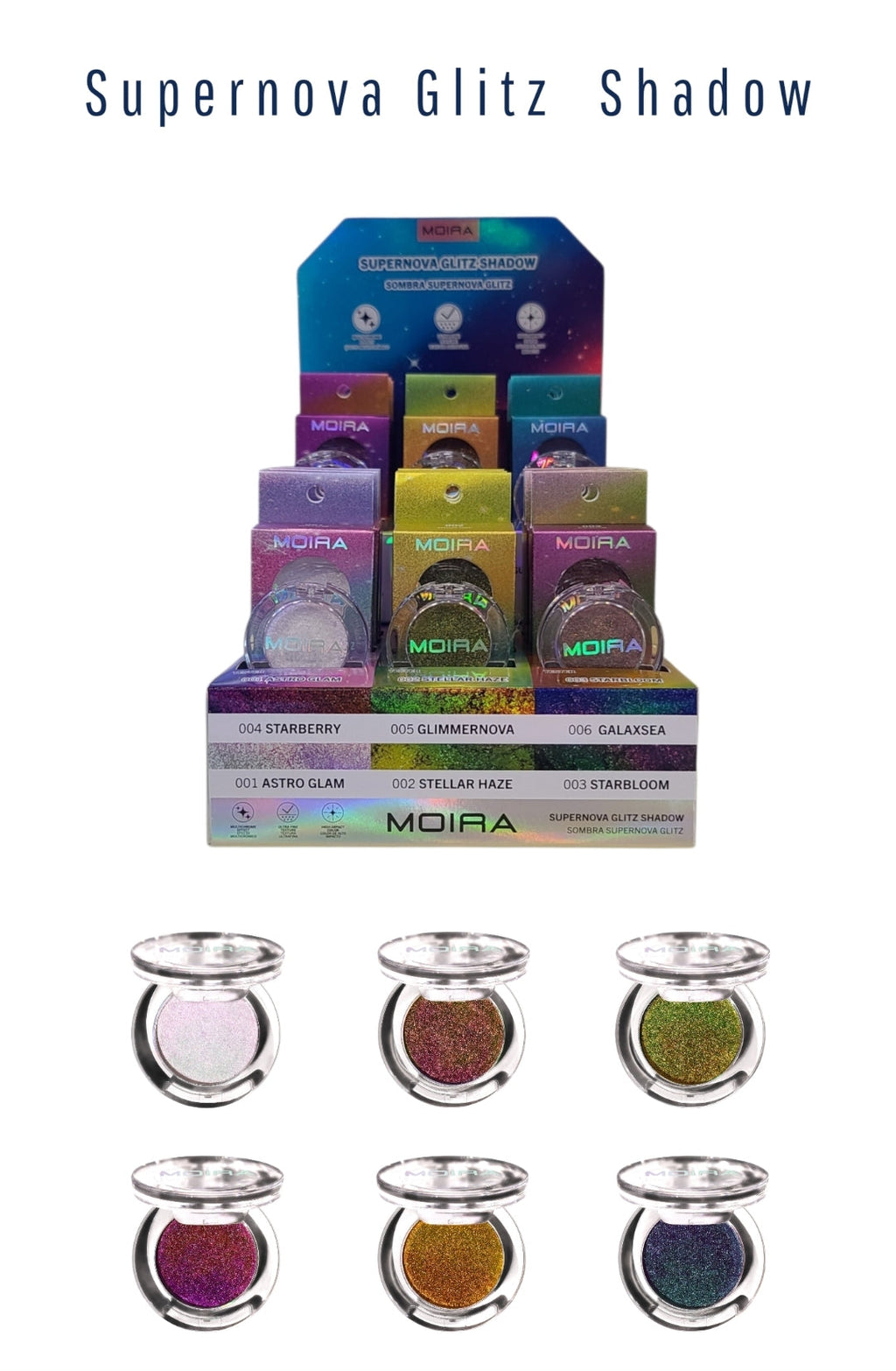 MOIRA SuperNova Glitz Shadow / 3pcs Pack