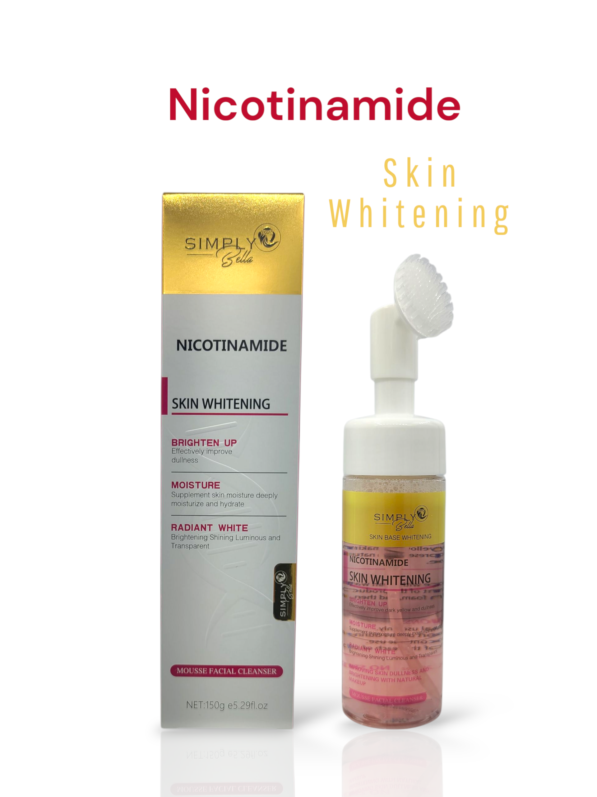 SIMPLY BELLA Nicotinamide Facial Cleanser - Skin Whitening 5.29oz