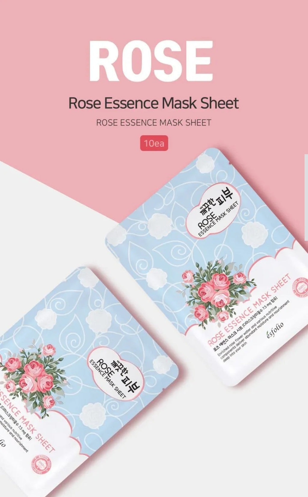 ESFOLIO Essence Mask Sheet - Rose