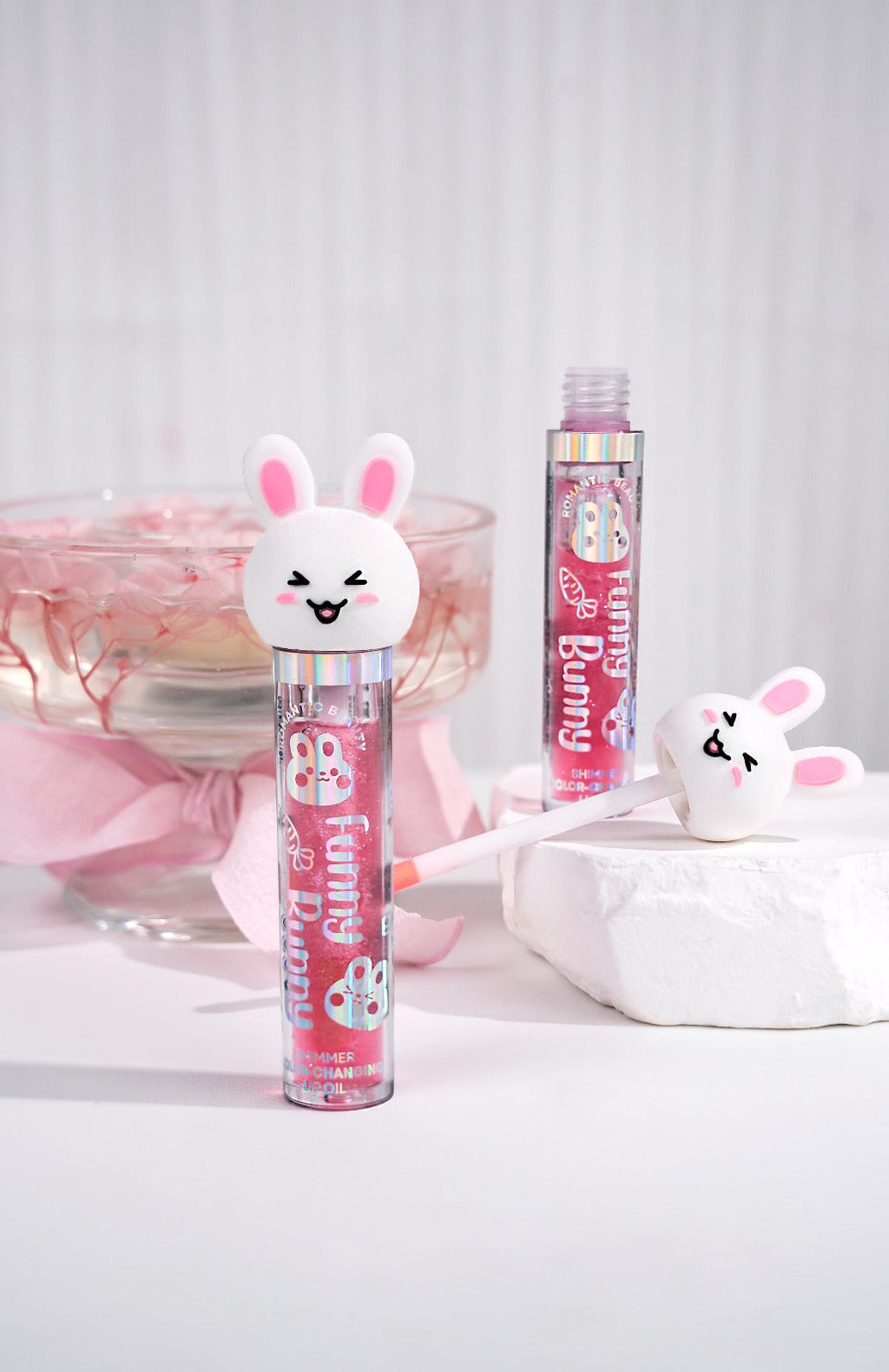ROMANTIC BEAUTY Funny Bunny Shimmer Lip Oil / 24pcs Display