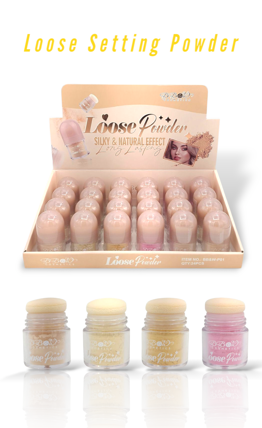 BB&W Loose Powder Long Lasting | 24pcs Display