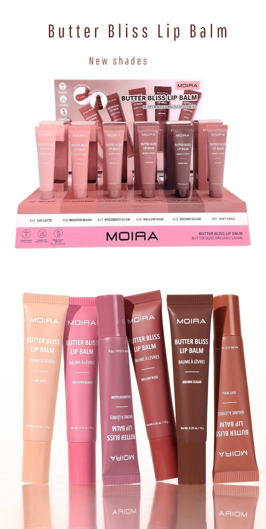 MOIRA Butter Bliss New Shades w/Display + Tester