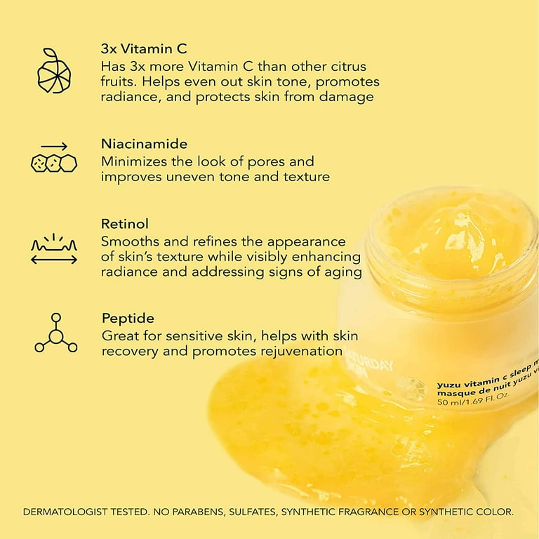 SATURDAY SKIN Yuzu Vitamin C Sleep Mask