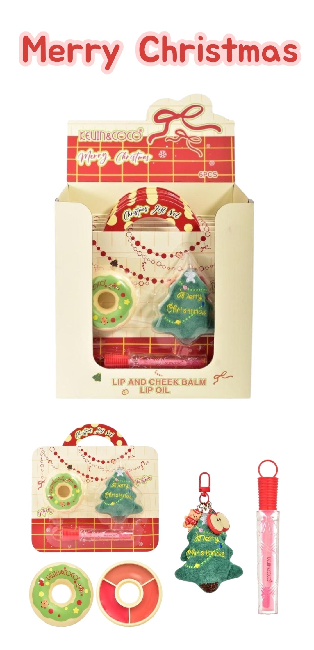 KEVIN&COCO Lip & Cheek Balm + Lip Oil / 6 set pack