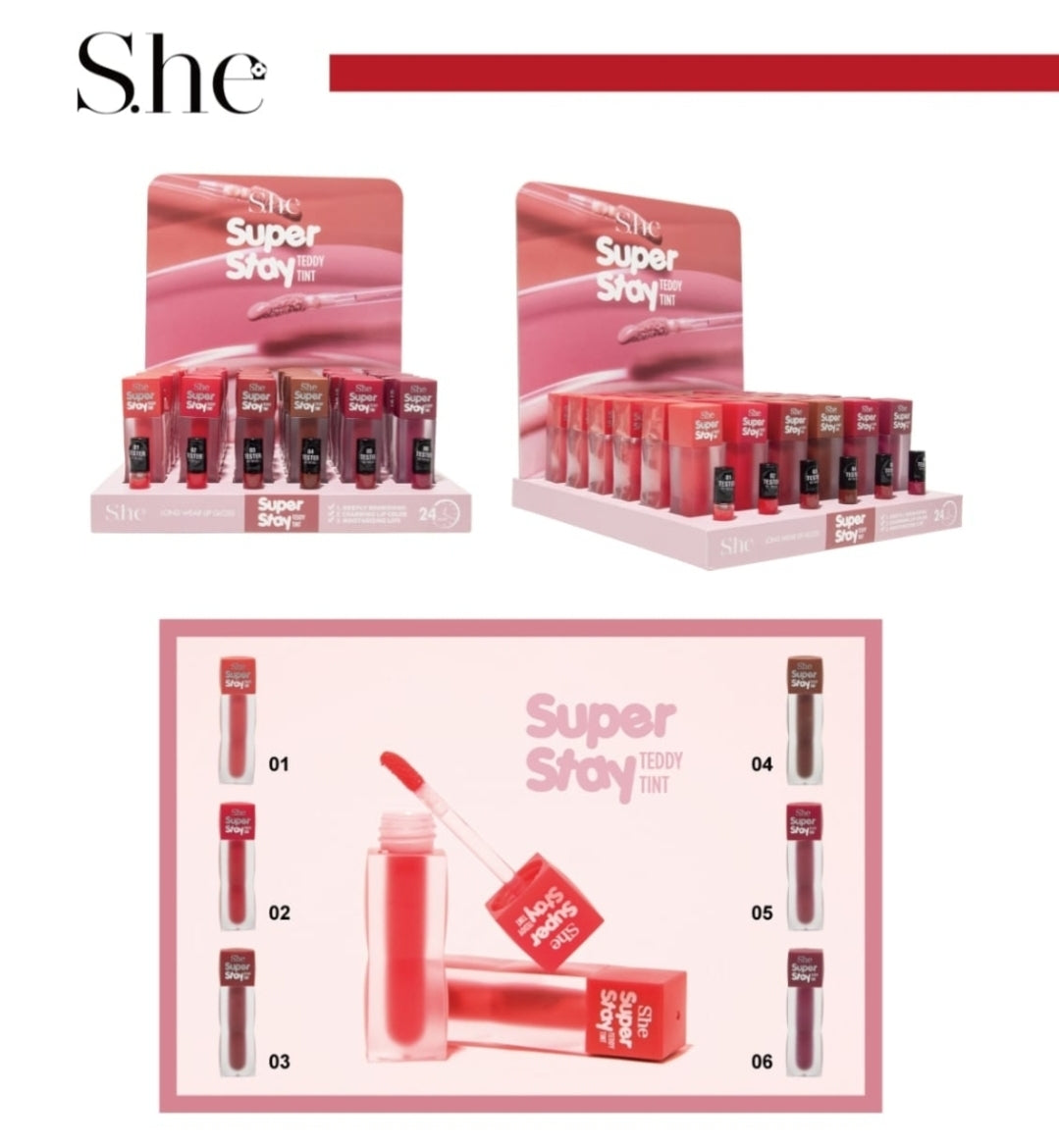 SHE MAKEUP Super Stay Teddy Tint / 36pcs Display