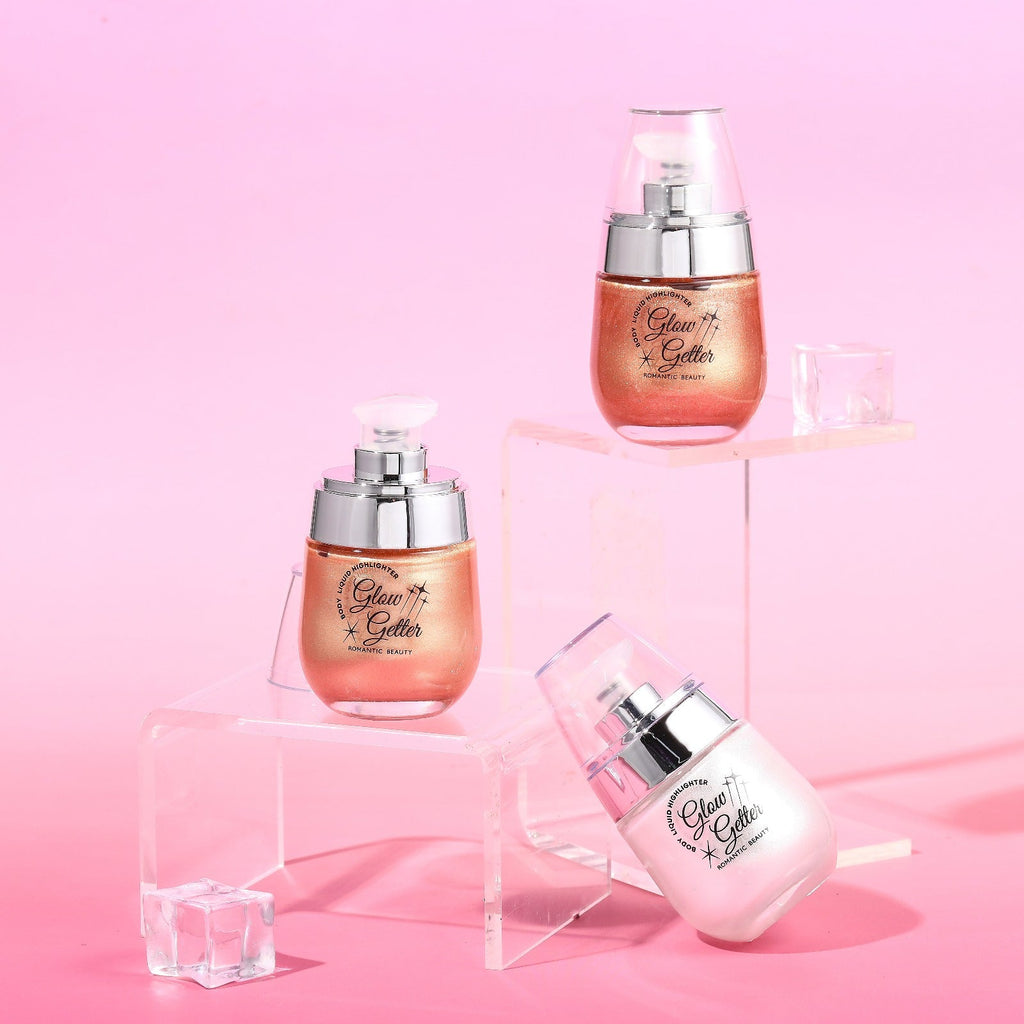 ROMANTIC BEAUTY Glow Getter Body & Face Liquid Highlighter / 12 pcs Display
