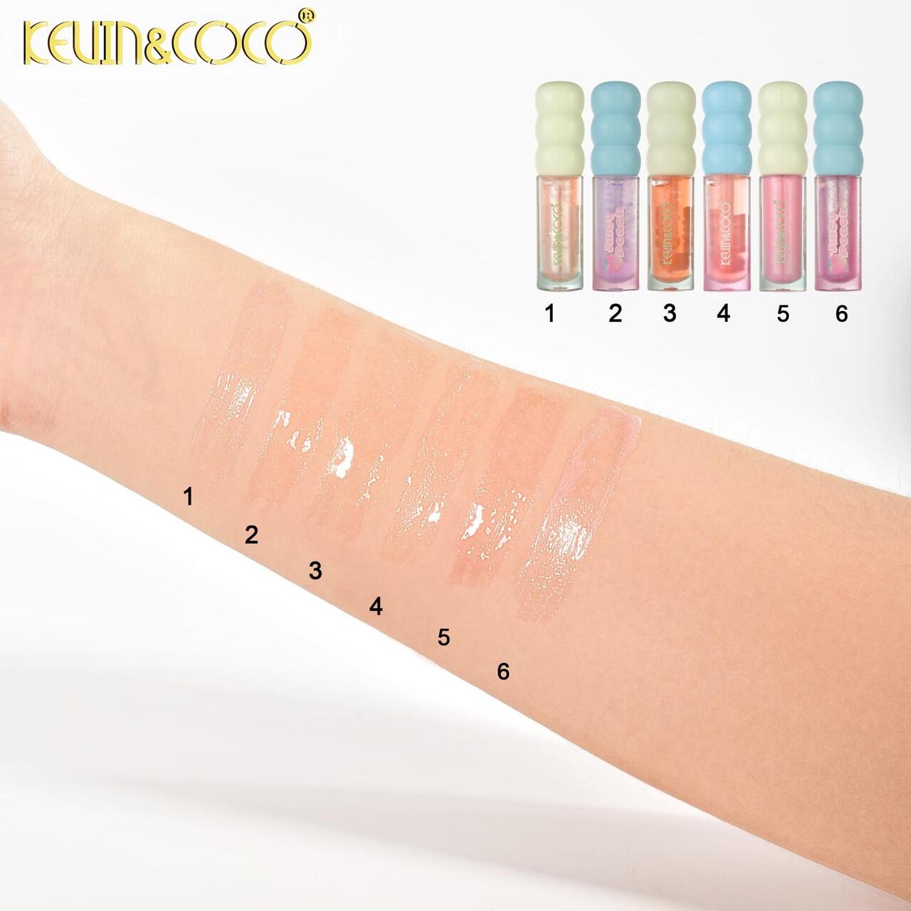 KEVIN & COCO Lip Glaze Lip Gloss Set / 24pcs Display