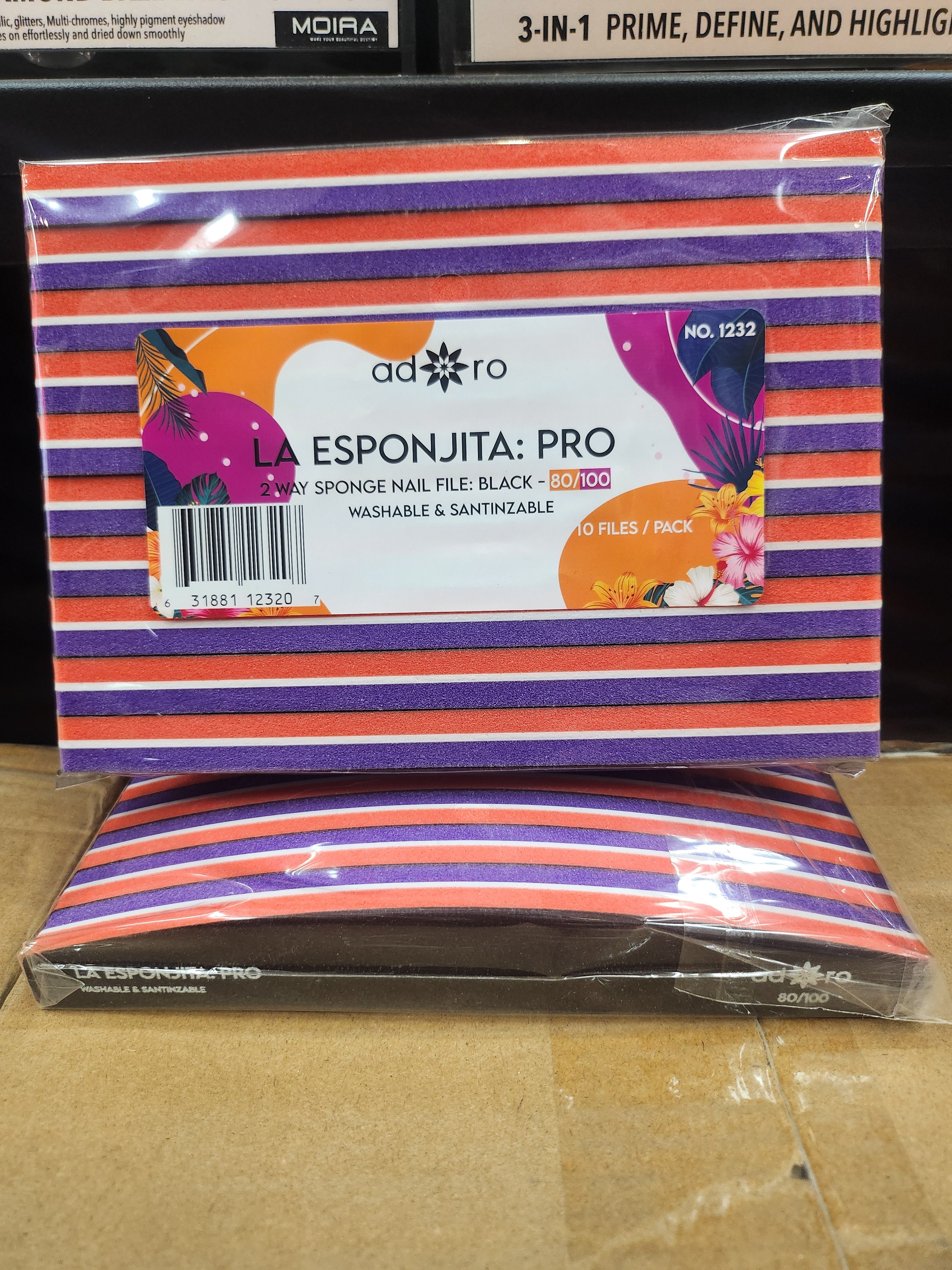 ADORO 2 Way Nail File 80/100 - LA ESPONJITA - 50files pack