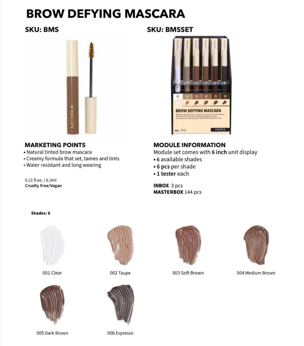 MOIRA Brow Defying Mascara BMSSET w/Display 36pcs Display  + Tester