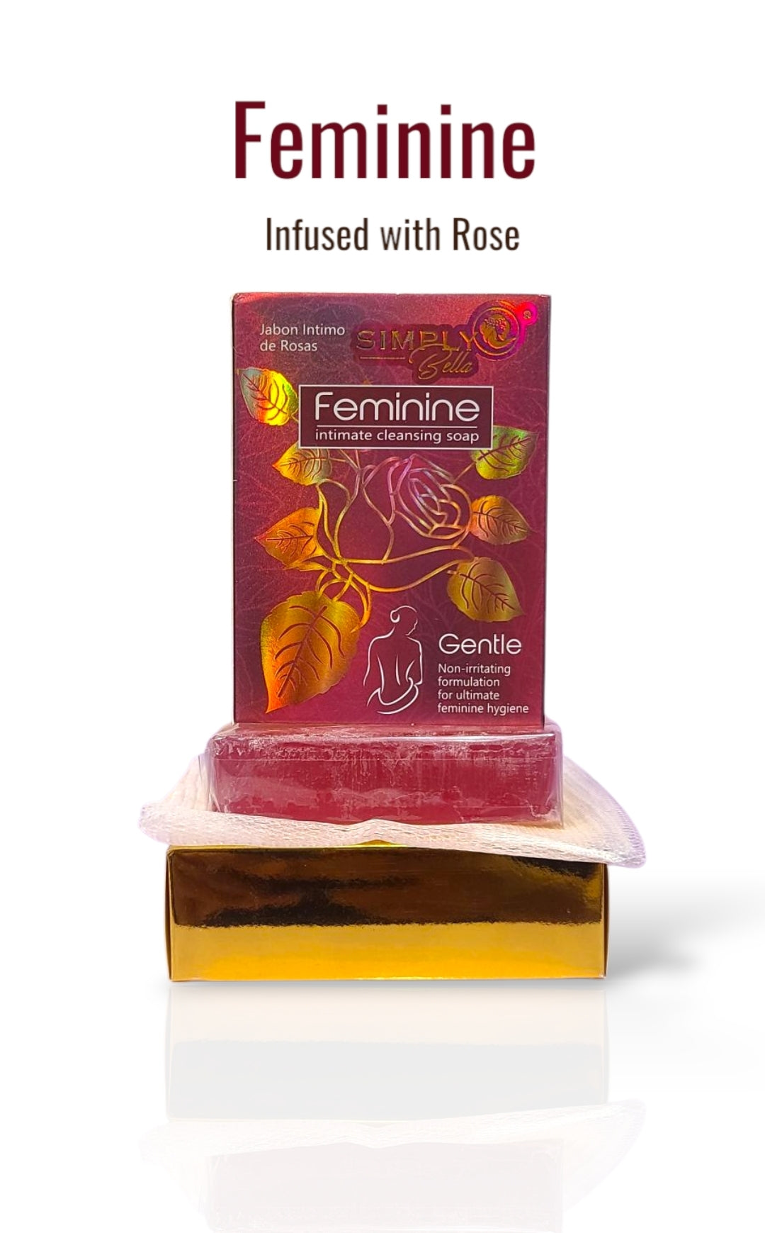 SIMPLY BELLA FEMININE Infused With Rose Soap| 12pcs Display
