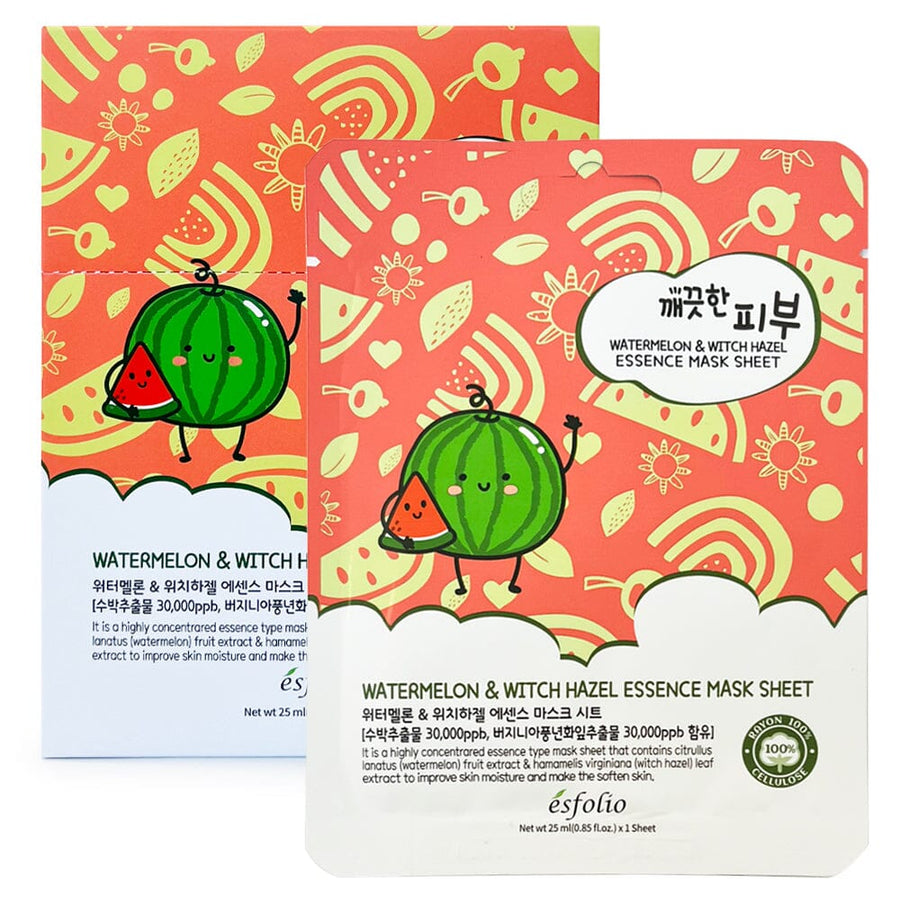 ESFOLIO Essence Mask Sheet - Watermelon & Witch Azel