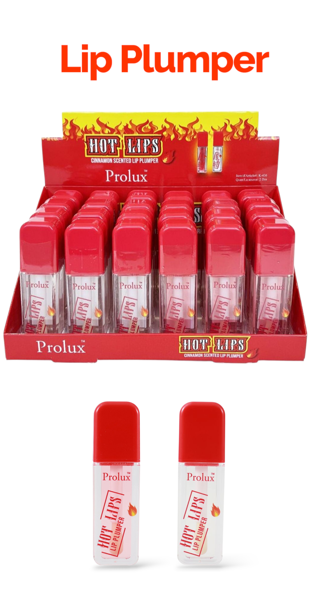 PROLUX Hot Lips Cinnamon Scented Lip Plumper / 24pcs Display