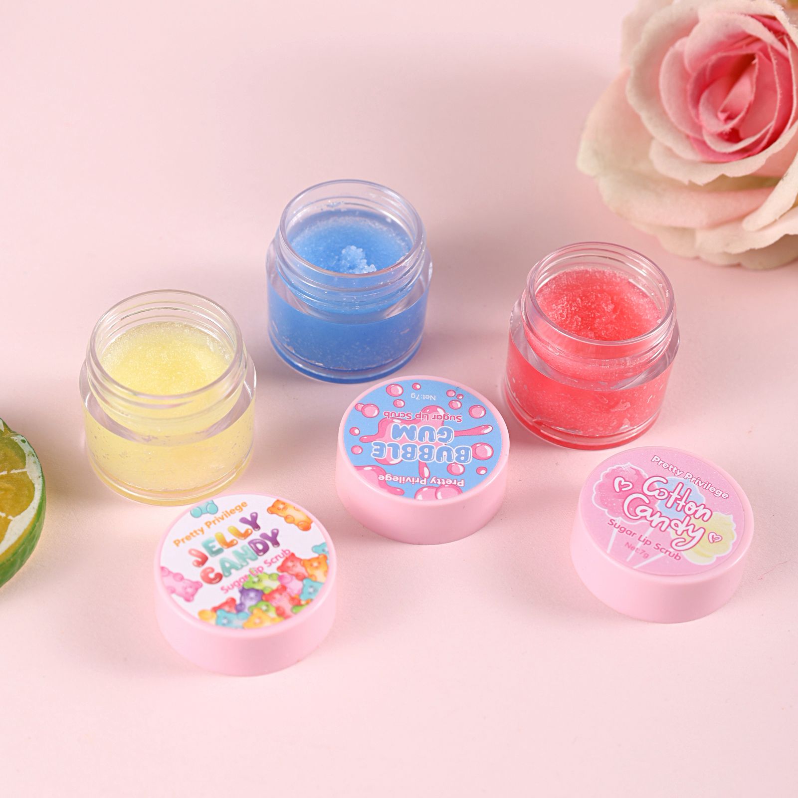 PRETTY PRIVILEGE Sugar Rush Exfolianting Lip Scrub / 24pcs Display