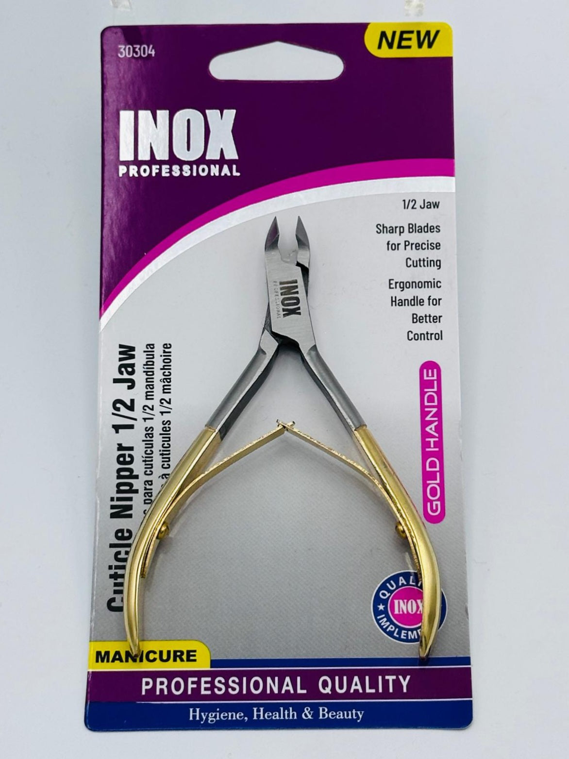 INOX Cuticle Nipper 1/2 Jaw #30304 / 12pcs Box