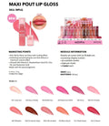 MOIRA Maxi Pout Lip Gloss w/Display 36pcs Display + Tester