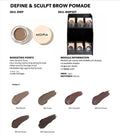 MOIRA Define & Sculpt Brow Pomade BWPSET w/Display 36pcs Display + Tester