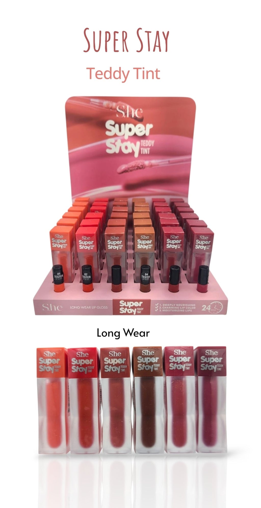 SHE MAKEUP Super Stay Teddy Tint / 36pcs Display
